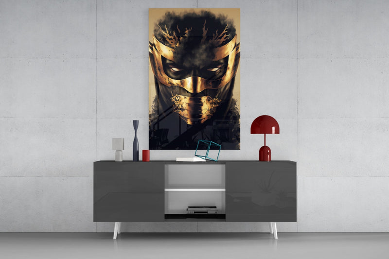 Masked Horror Glass Wall Art  || Designer Collection
