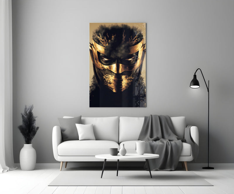 Masked Horror Glass Wall Art  || Designer Collection