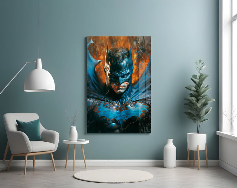 Bloody Batman Glass Wall Art  || Designer Collection