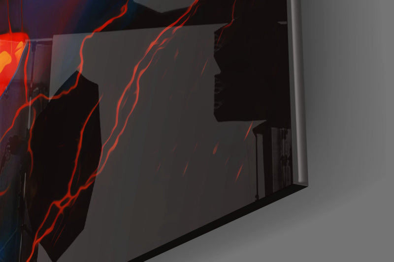 Bloody Superman Glass Wall Art  || Designer Collection