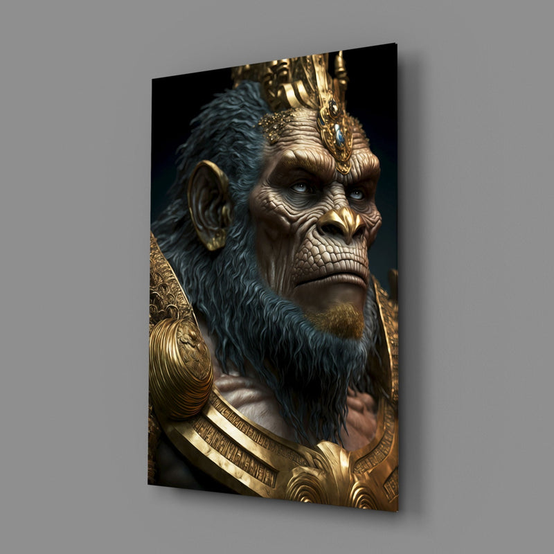 Ape King Glass Wall Art  || Designer Collection