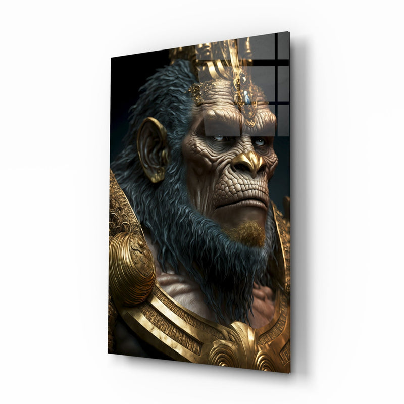 Ape King Glass Wall Art  || Designer Collection