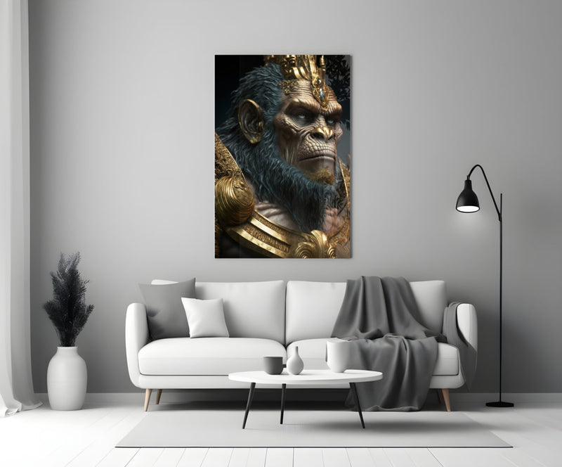 Ape King Glass Wall Art  || Designer Collection