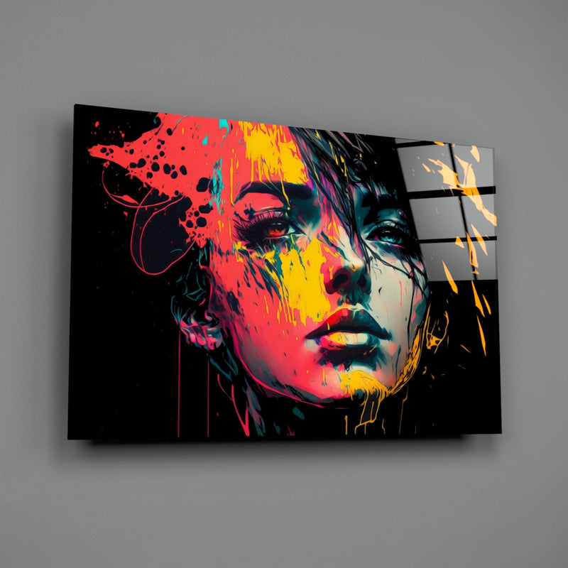 Rebel Beauty Glass Wall Art  || Designer Collection