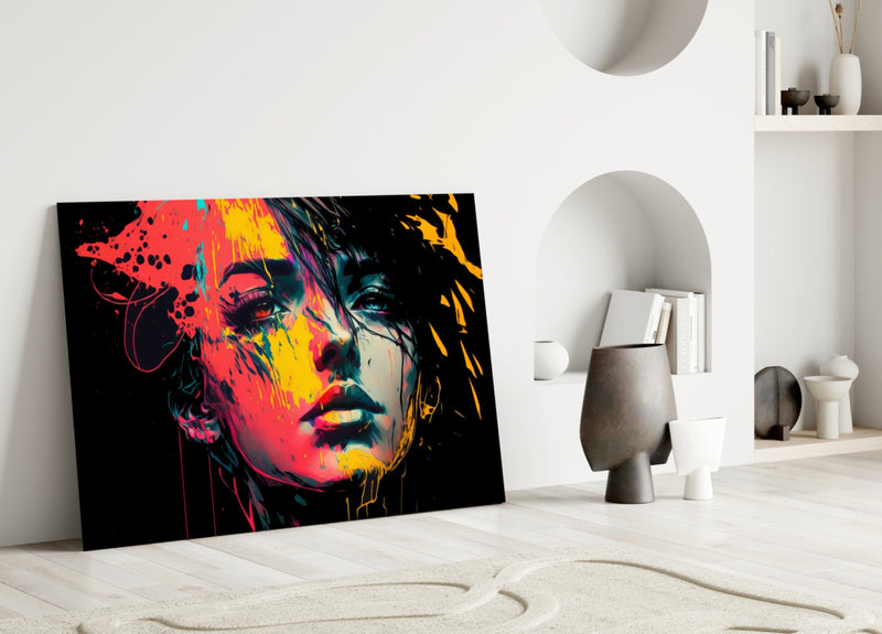 Rebel Beauty Glass Wall Art  || Designer Collection