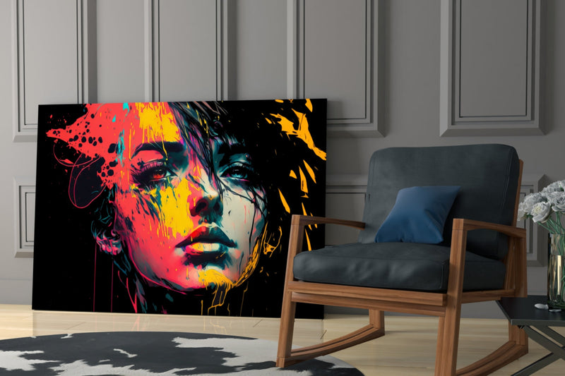 Rebel Beauty Glass Wall Art  || Designer Collection