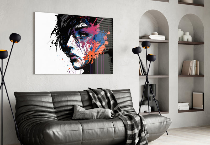 Rebel Beauty Glass Wall Art  || Designer Collection