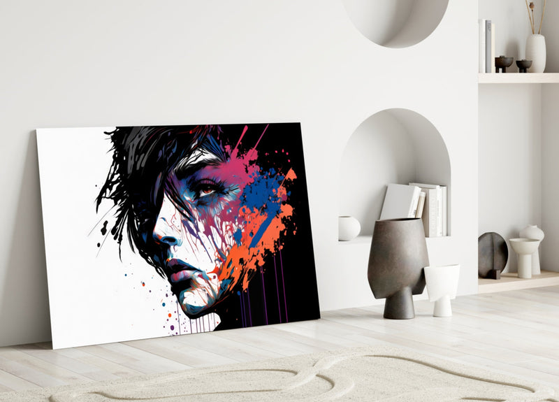 Rebel Beauty Glass Wall Art  || Designer Collection