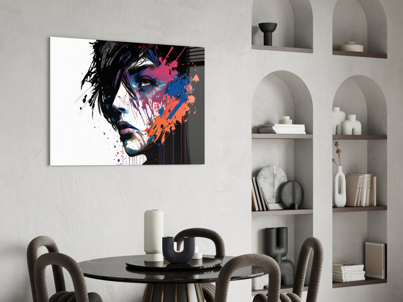 Rebel Beauty Glass Wall Art  || Designer Collection