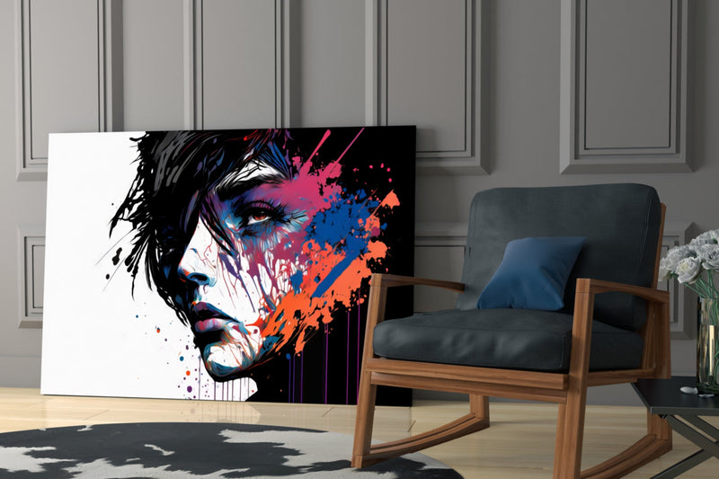 Rebel Beauty Glass Wall Art  || Designer Collection