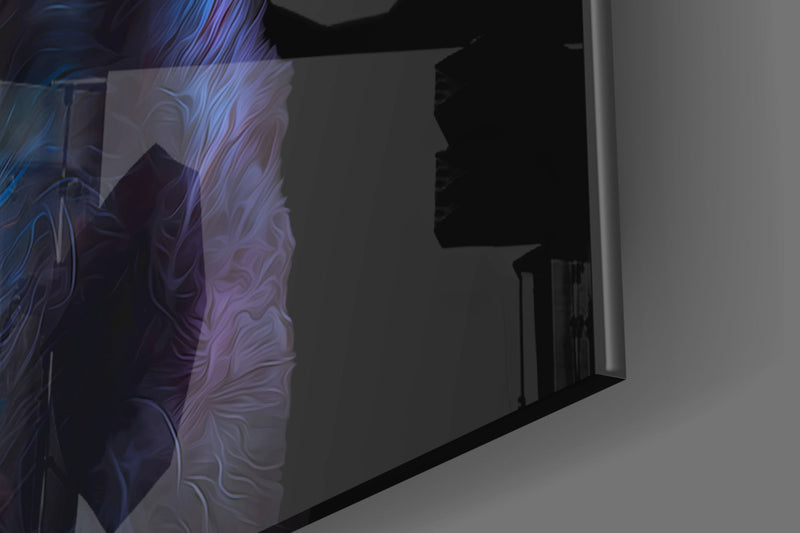 Space Dog Glass Wall Art  || Designer Collection