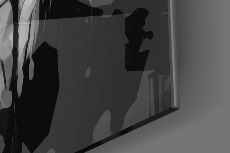 Scribbled Beauty Glass Wall Art  || Designer Collection