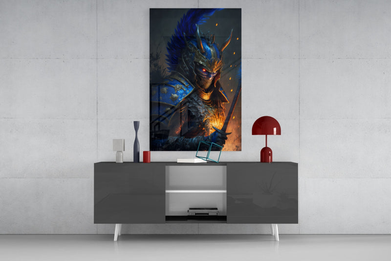 Master Warrior Glass Wall Art  || Designer Collection