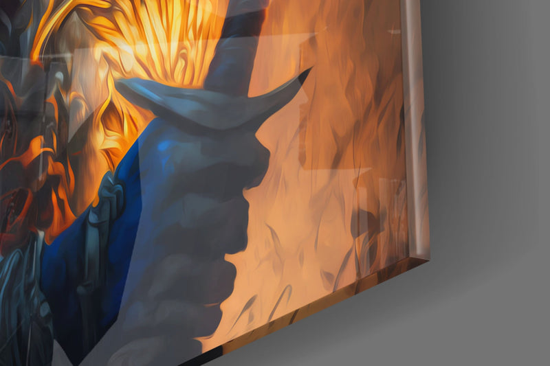 Master Warrior Glass Wall Art  || Designer Collection