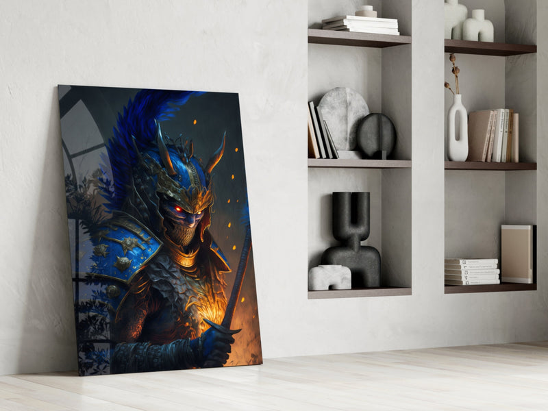 Master Warrior Glass Wall Art  || Designer Collection