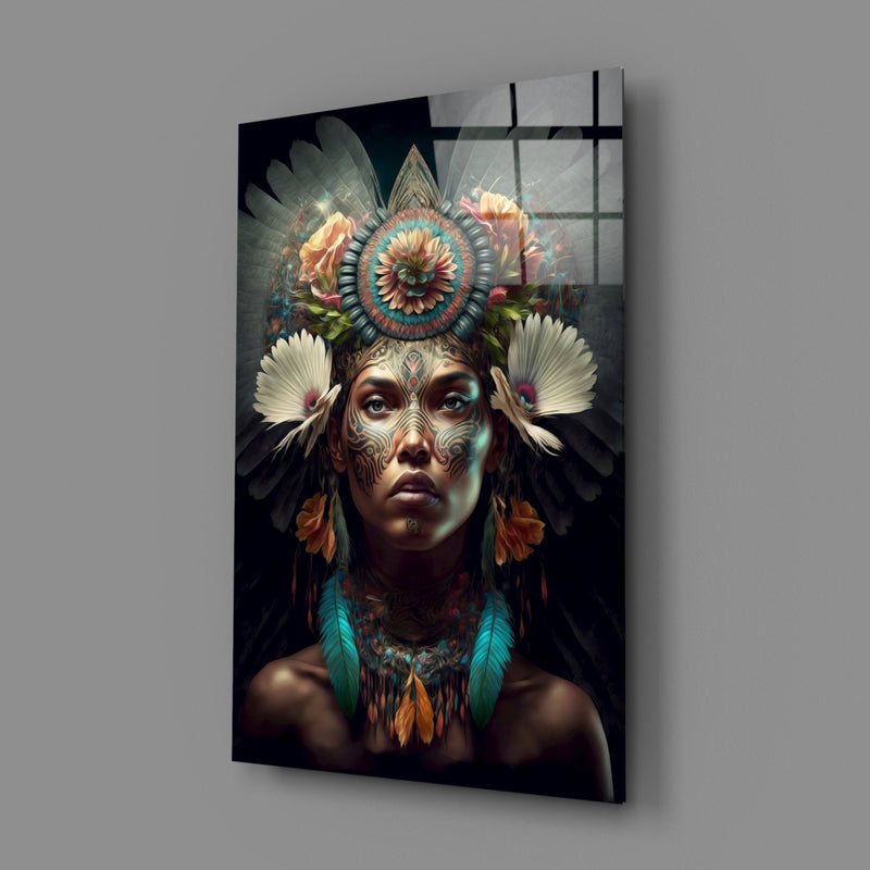 Flower Monarch Glass Wall Art  || Designer Collection