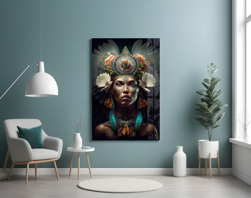 Flower Monarch Glass Wall Art  || Designer Collection