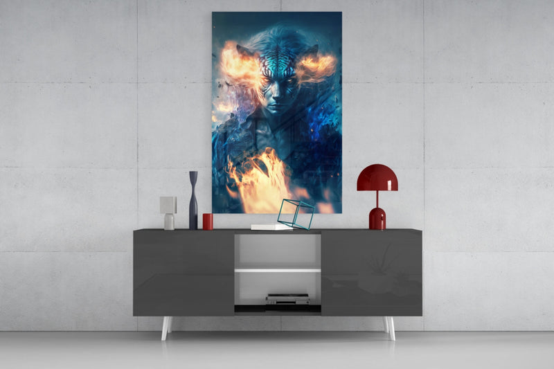 Epic Tiger Glass Wall Art  || Designers Collection