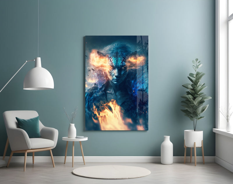 Epic Tiger Glass Wall Art  || Designers Collection