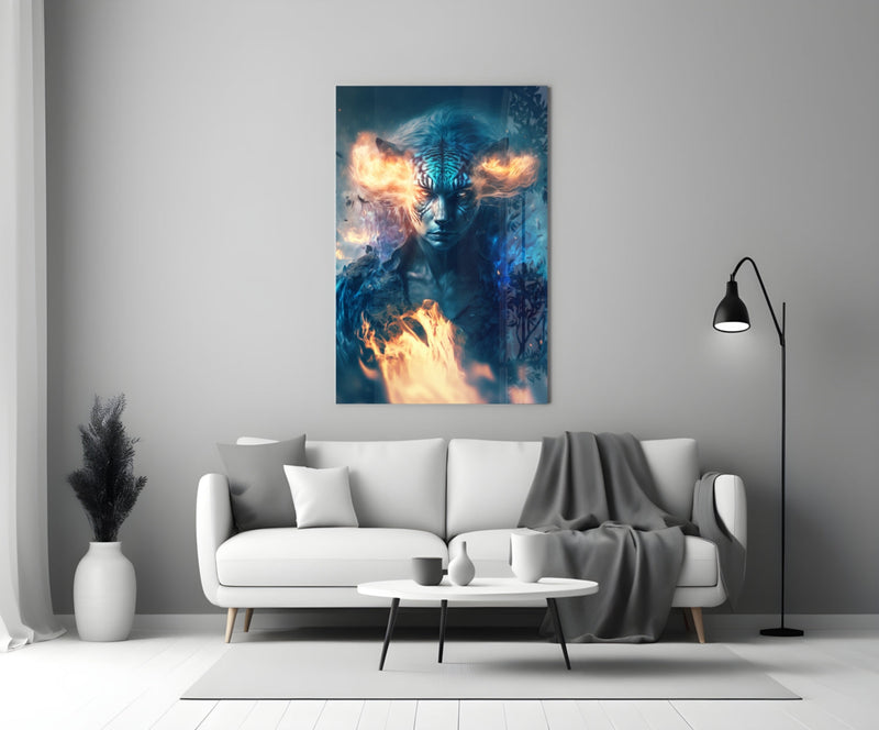 Epic Tiger Glass Wall Art  || Designers Collection