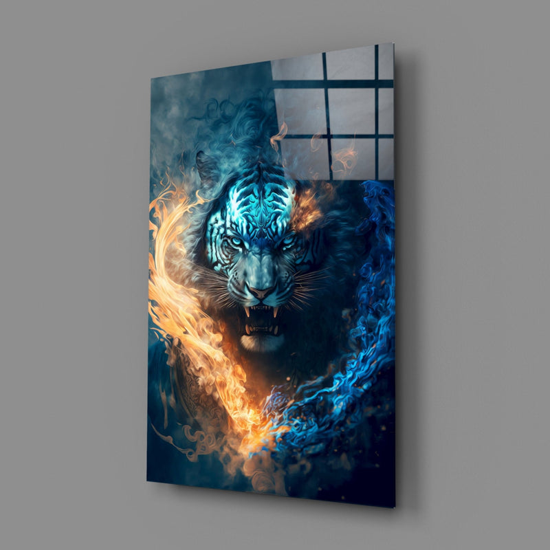 Flaming Anger Glass Wall Art  || Designer Collection