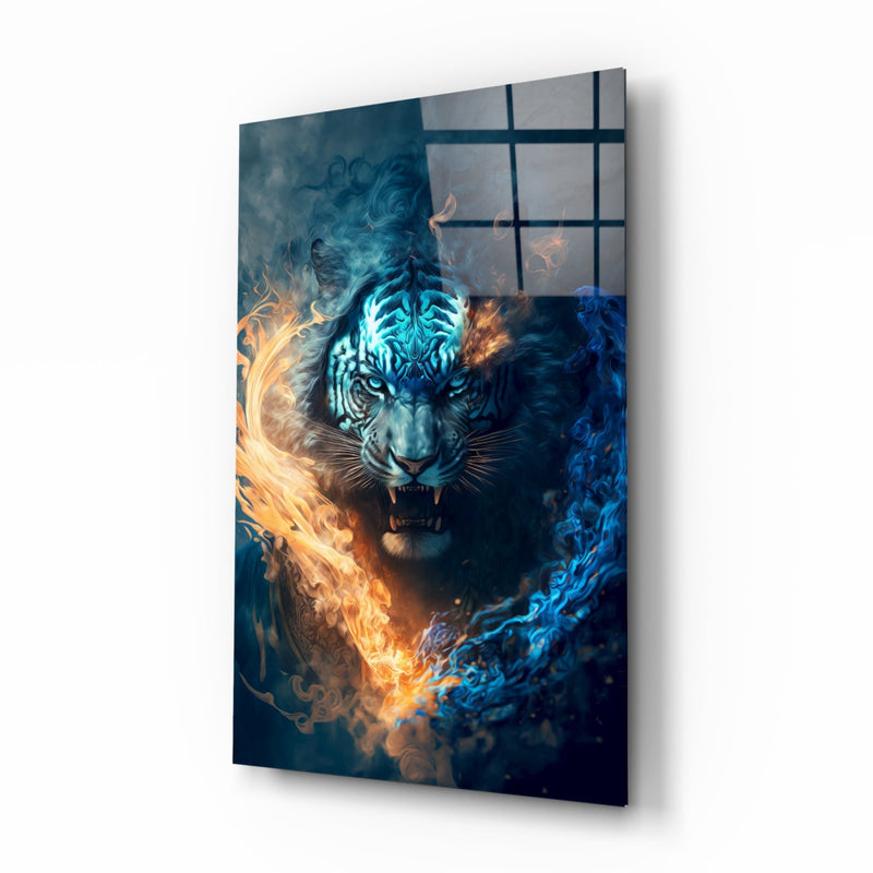 Flaming Anger Glass Wall Art  || Designer Collection