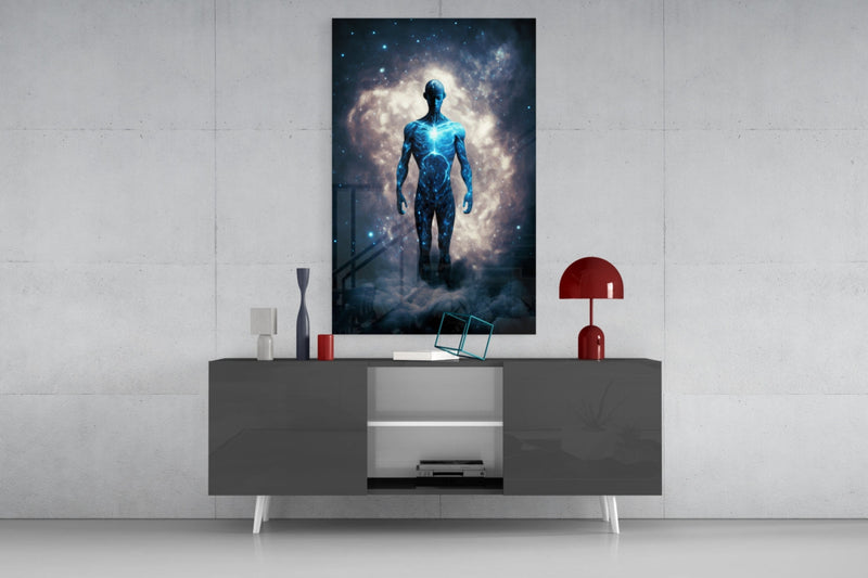 Vitruvius Man Glass Wall Art  || Designers Collection