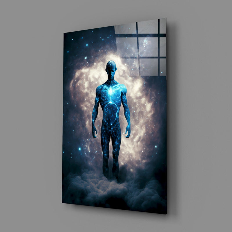 Vitruvius Man Glass Wall Art  || Designers Collection