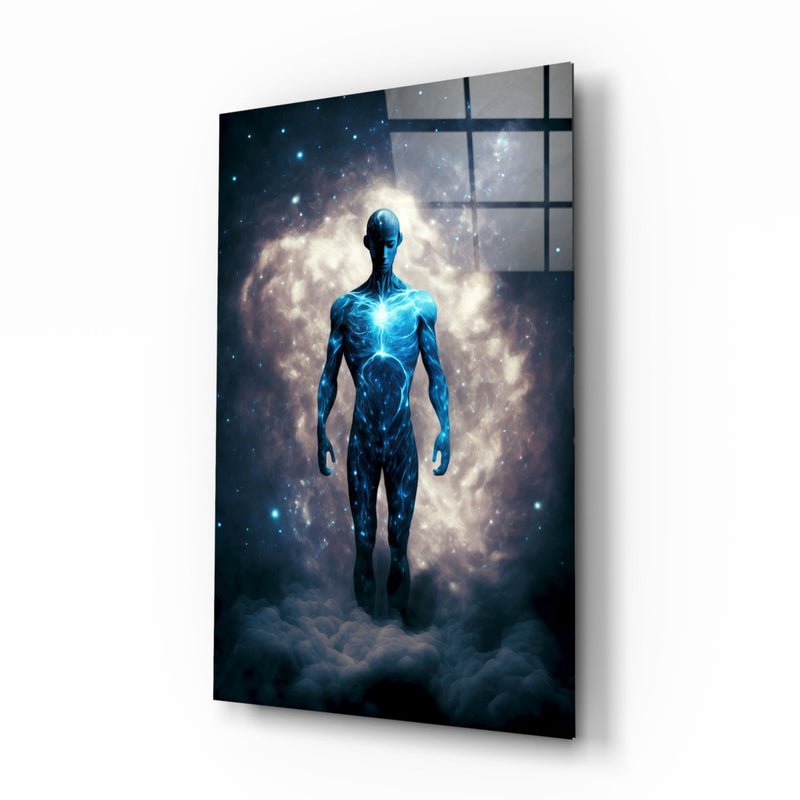Vitruvius Man Glass Wall Art  || Designers Collection