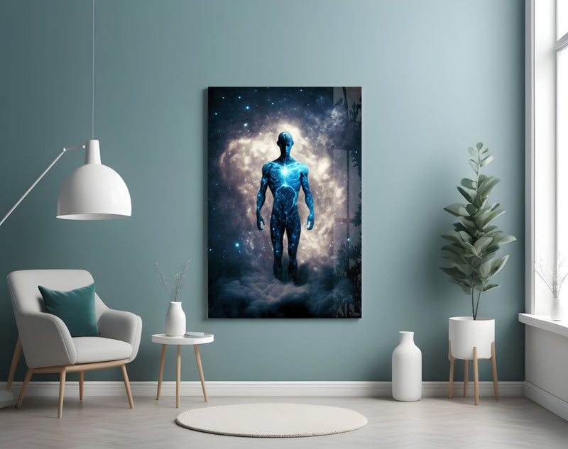 Vitruvius Man Glass Wall Art  || Designers Collection