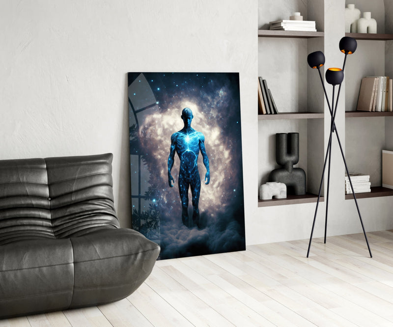Vitruvius Man Glass Wall Art  || Designers Collection