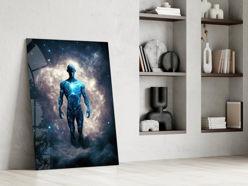 Vitruvius Man Glass Wall Art  || Designers Collection