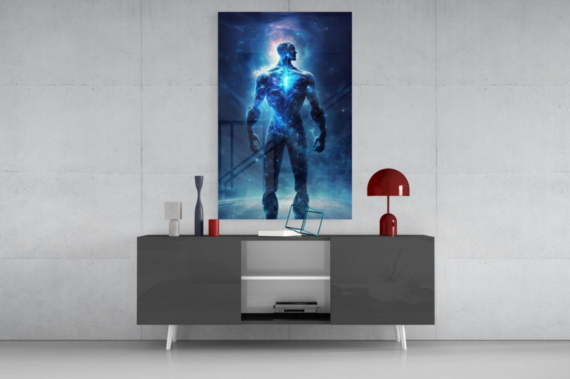 Vitruvius Man Glass Wall Art  || Designers Collection