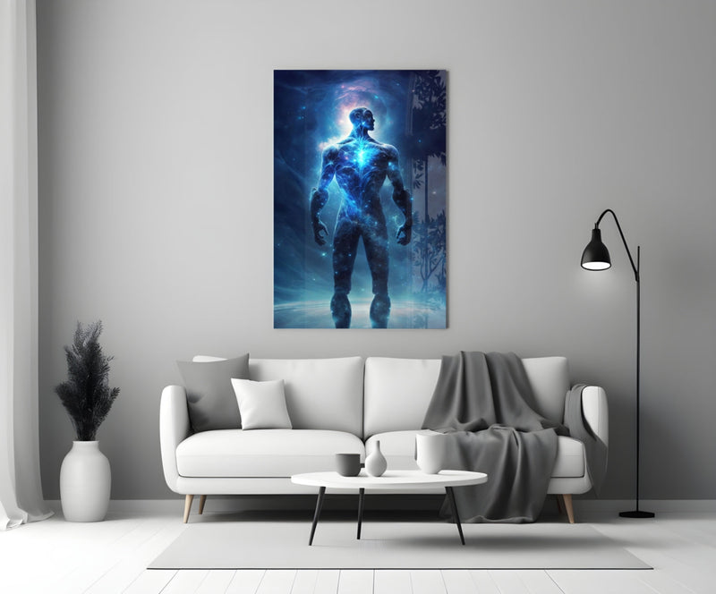Vitruvius Man Glass Wall Art  || Designers Collection
