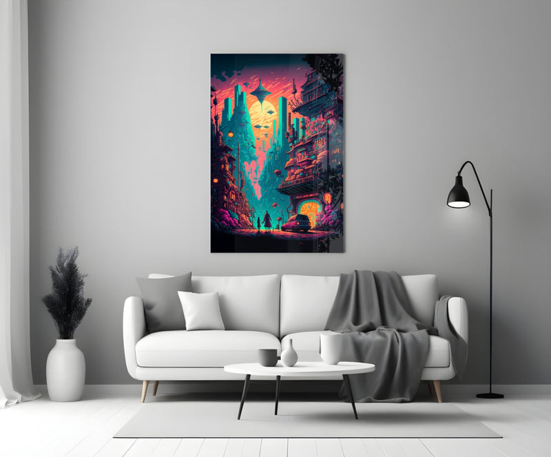 Dream of a New Life Glass Wall Art  || Designers Collection