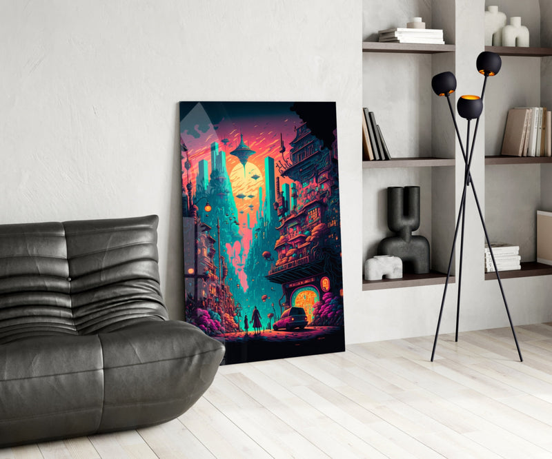 Dream of a New Life Glass Wall Art  || Designers Collection