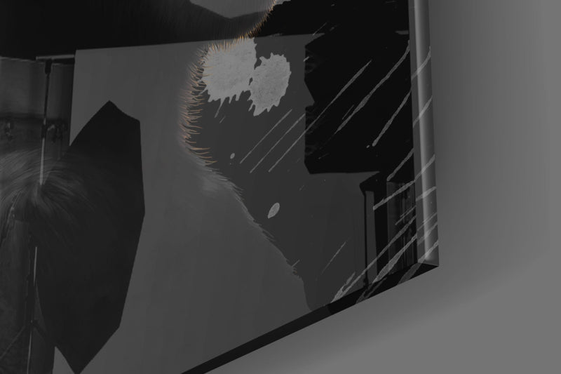 3 Wise Monkeys Glass Wall Art  || Designer Collection