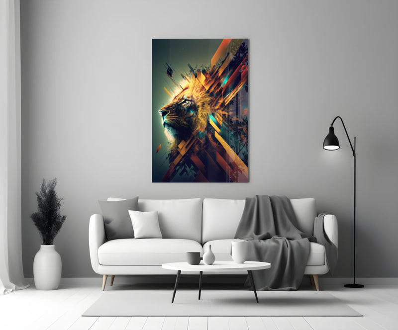 Lion King Glass Wall Art  || Designer Collection