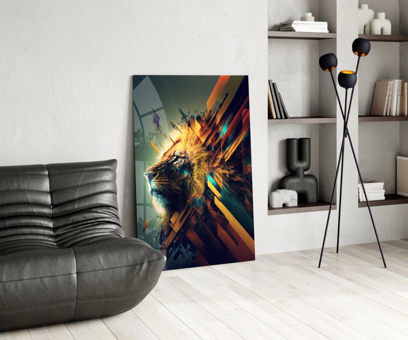 Lion King Glass Wall Art  || Designer Collection