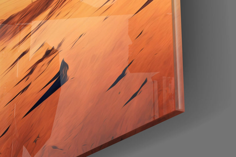 Walk on Another Planet Glass Wall Art  || Designers Collection