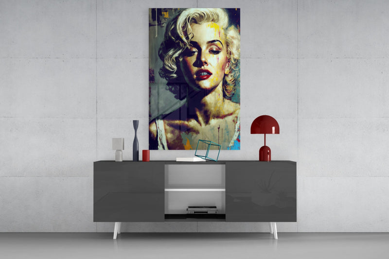 Marilyn Monroe Glass Wall Art  || Designer Collection