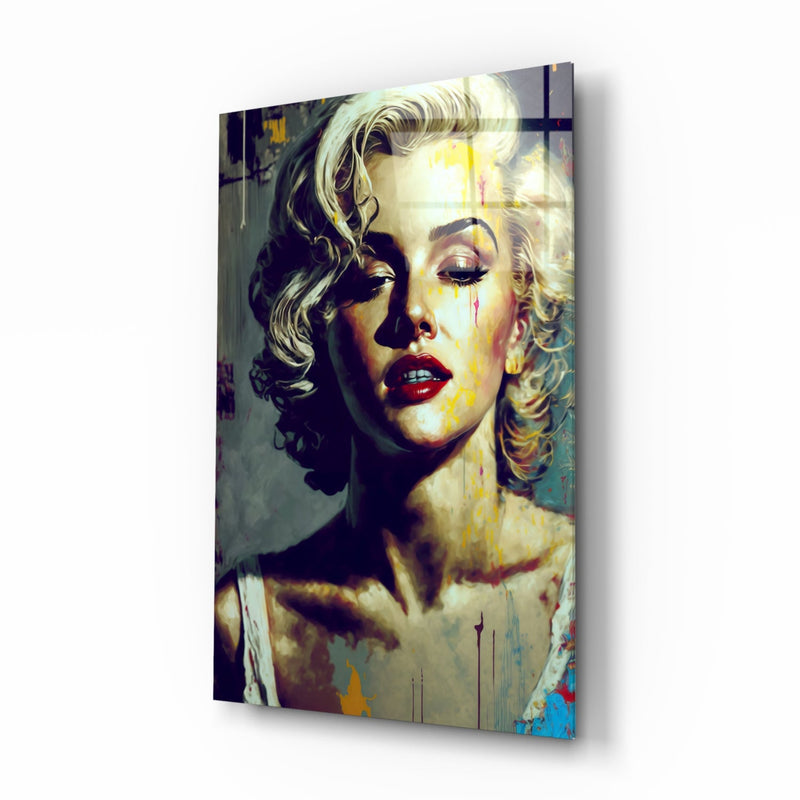 Marilyn Monroe Glass Wall Art  || Designer Collection