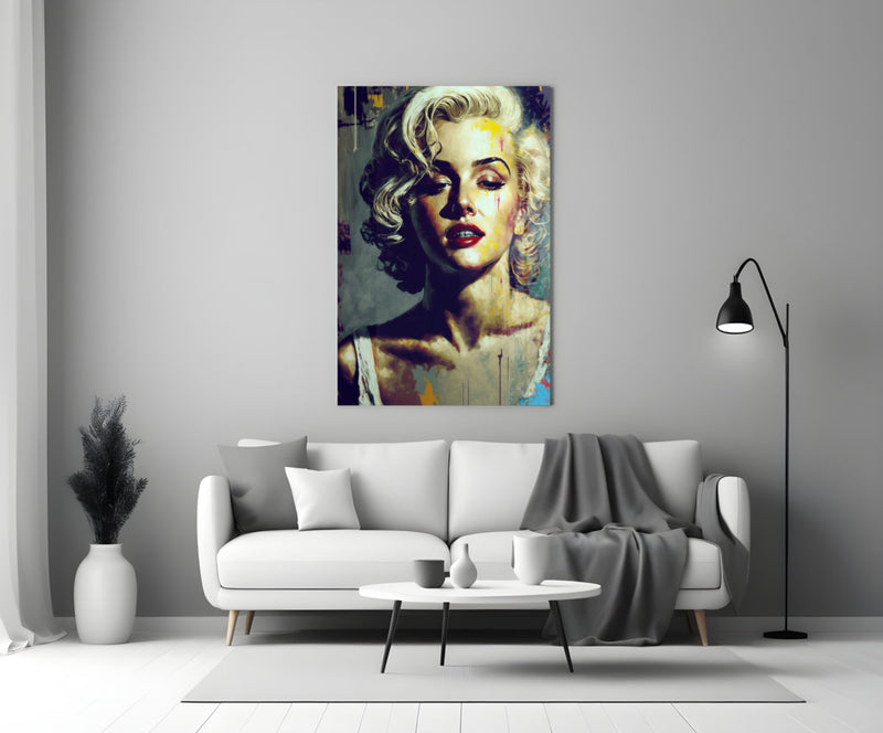 Marilyn Monroe Glass Wall Art  || Designer Collection