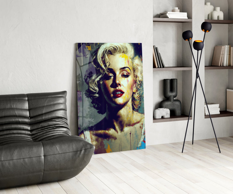 Marilyn Monroe Glass Wall Art  || Designer Collection