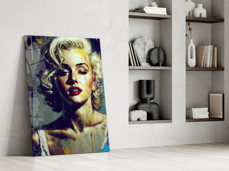 Marilyn Monroe Glass Wall Art  || Designer Collection