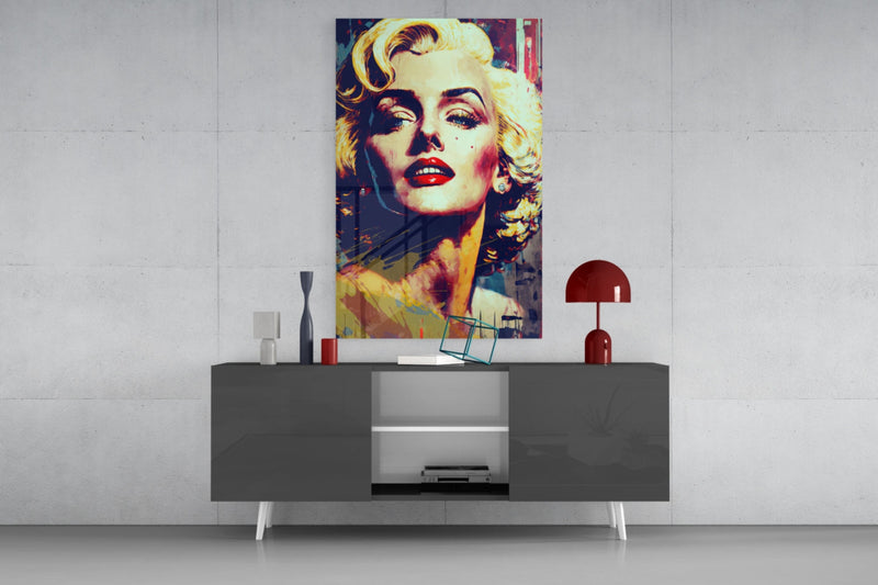 Marilyn Monroe Glass Wall Art  || Designer Collection