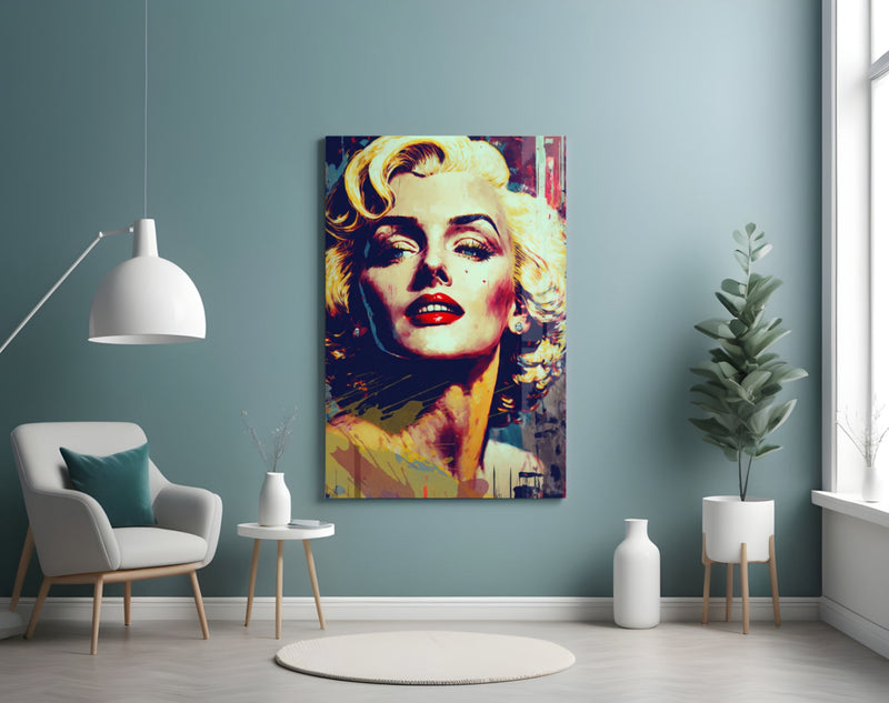 Marilyn Monroe Glass Wall Art  || Designer Collection