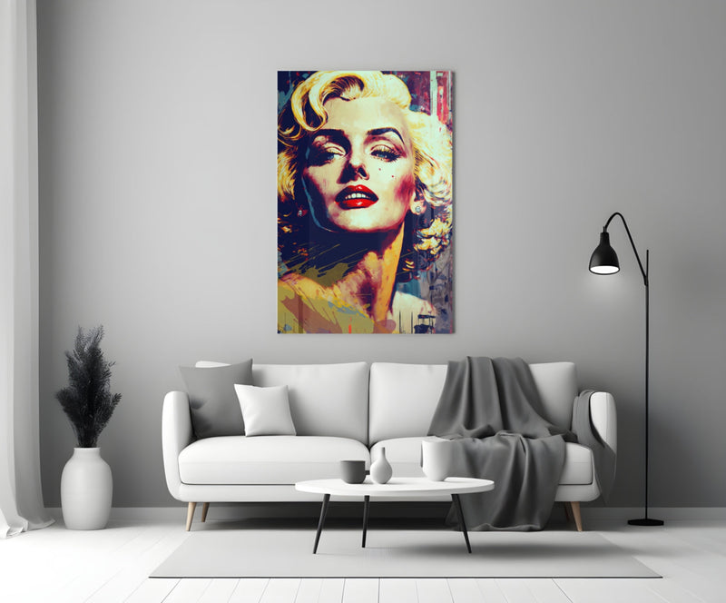 Marilyn Monroe Glass Wall Art  || Designer Collection