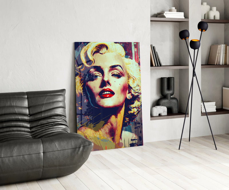 Marilyn Monroe Glass Wall Art  || Designer Collection