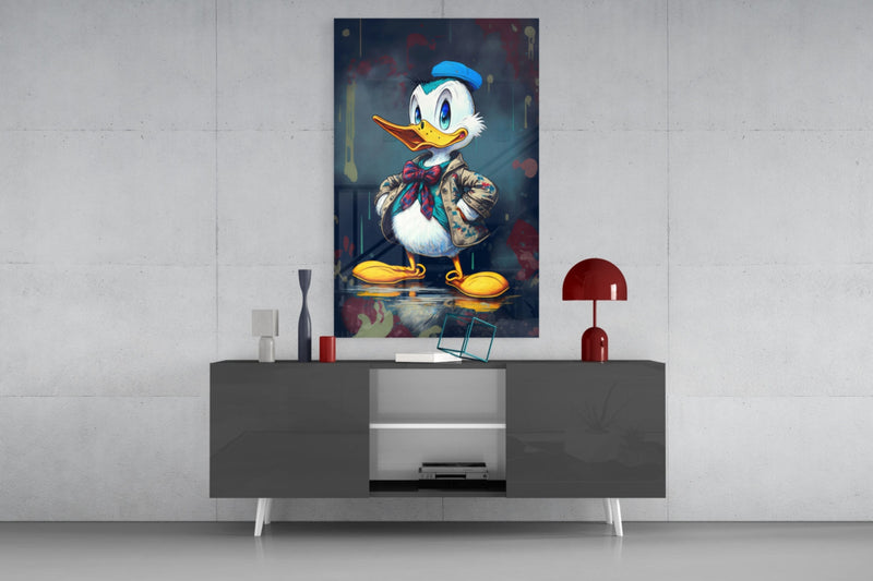 Donald Duck Glass Wall Art  || Designers Collection
